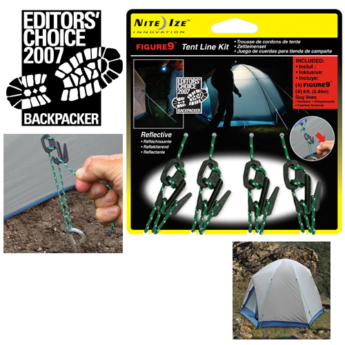 Крепление для веревки Nite Ize Figure 9 Tent Line Kit для тентов 2.44m (F9T4-03-01) 4шт