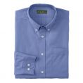   Eddie Bauer 7651 Wrinkle-Free Slim-Fit Pinpoint Oxford Shirt Blue Size XL