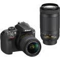   Nikon D3400 Kit AF-P 18-55 VR + AF-P 70-300