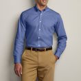   Eddie Bauer 7844 Wrinkle-Free Slim-Fit Pinpoint Oxford Shirt Cornflower Size XL