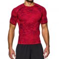   Under Armour HeatGear Armour Printed Short Sleeve Compression (1257477-600) Size MD