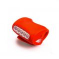     HJ 5 LED Silicone Bicycle Light (SG-F05-RED) Red