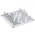  Crystal Clear Glass Chess 2 in 1 Game Set (326229-GB)