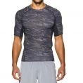   Under Armour HeatGear Armour Printed Short Sleeve Compression (1257477-005) Size LG