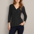 Футболка женская Eddie Bauer 2408 Girl On The Go Twisted-Front Top Black Size L