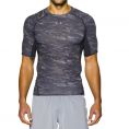   Under Armour HeatGear Armour Printed Short Sleeve Compression (1257477-005) Size XL