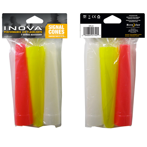 Набор насадок на фонарь сигнальных Inova T4R Signal Cone White/Red/Yellow (CPK-A1)