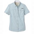   Eddie Bauer 0213 Guide Short-Sleeve Shirt Ocean Size S