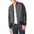 Куртка мужская GAP Leather sleeve baseball jacket 989601 heather gray Size M