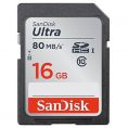   Sandisk Ultra SDHC Class 10 UHS-I 80MB/s 16GB