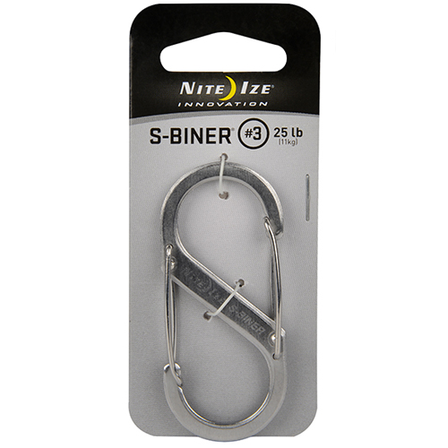 Карабин металлический Nite Ize S-Biner #3 11kg Stainless (SB3-03-11)