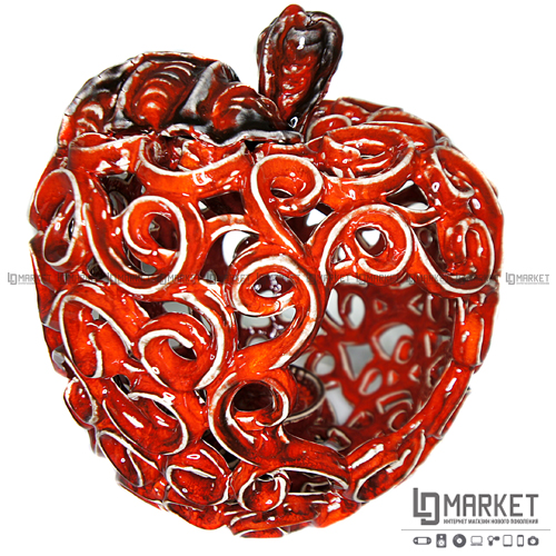 Подсвечник яблоко красное (27x24) керамика (LDK-1016)