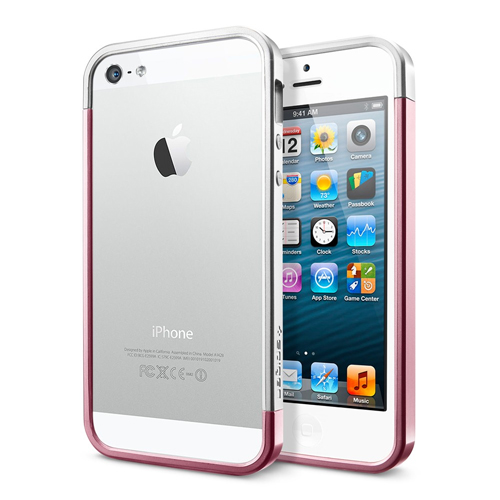 Чехол-бампер SPIGEN SGP Linear EX Slim Metal series Metal Pink для Apple iPhone 5 (SGP10080)