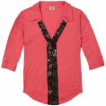 Рубашка детская для девочек RUUM SEQUIN PLACKET TOP Bright Rose (L310T11021) Size XL 14