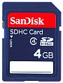   Sandisk SDHC Card 4GB Class 4